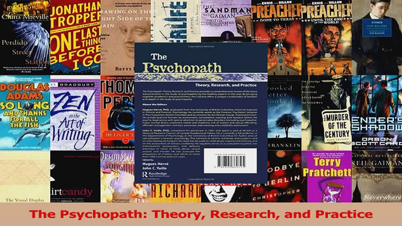 Read  The Psychopath Theory Research and Practice Ebook Free