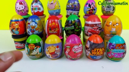Surprise Eggs Kinder Surprise Marvel One Direction Cars Moshi Monsters SpongeBob Mickey Mouse (1080p)