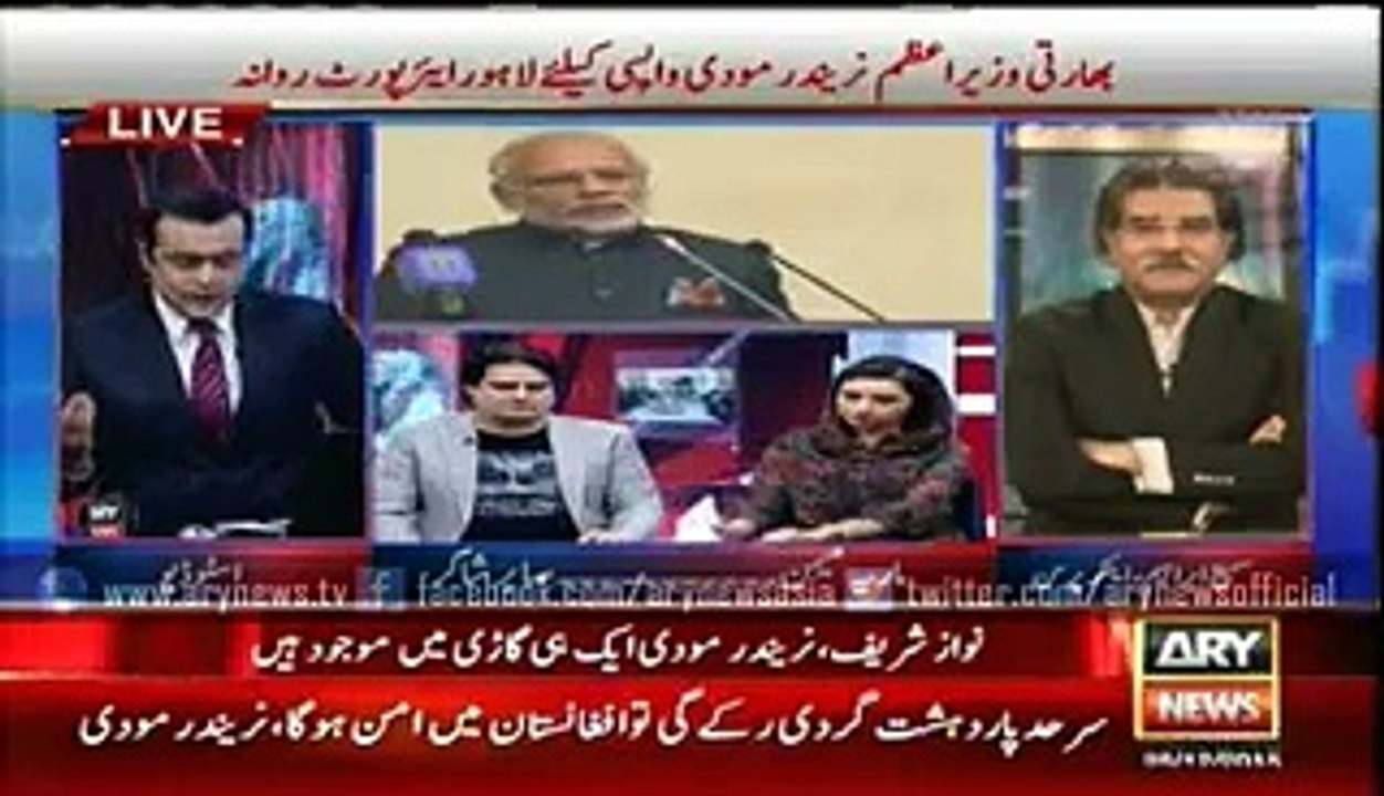 Modi's anti Pakistan remarks in Afghanistan Today 25 December 2015 ARY-News