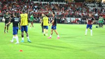 Albanian fans screaming towards Cristiano Ronaldo ''Messi! Messi!''