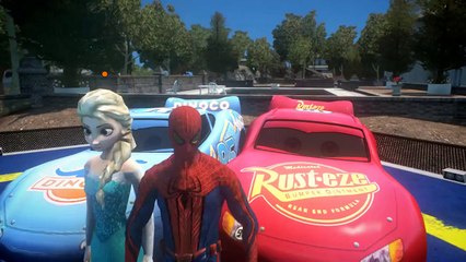 Disney Pixar Cars Dinoco Lightning Mcqueen Frozen Elsa and Spiderman HD