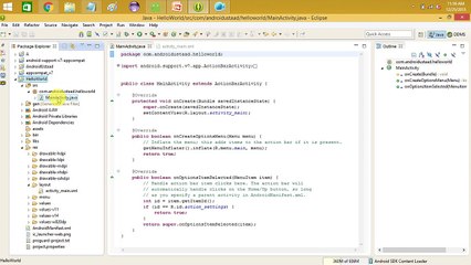 Creating Android First Application Hello World Part 2