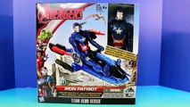 Marvel Avengers Iron Patriot Titan Hero Series Crashes Into Batman Batwing Then Battle Jok