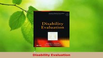 Read  Disability Evaluation EBooks Online