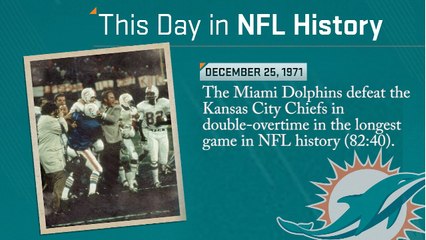 Dolphins beat Chiefs in longest game in NFL History I This Day in NFL History