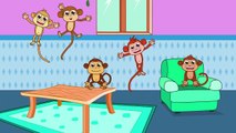 Beş Küçük Maymun | Five Little Monkeys Türkçe | Bebek Şarkıları | Çocuk Şarkıl