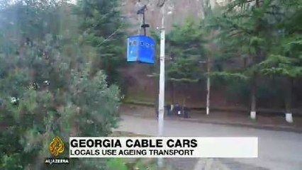 Soviet-era cable cars keep Georgian town going