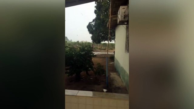 Chuva de granizo em Sooretama, no Norte do Espírito Santo