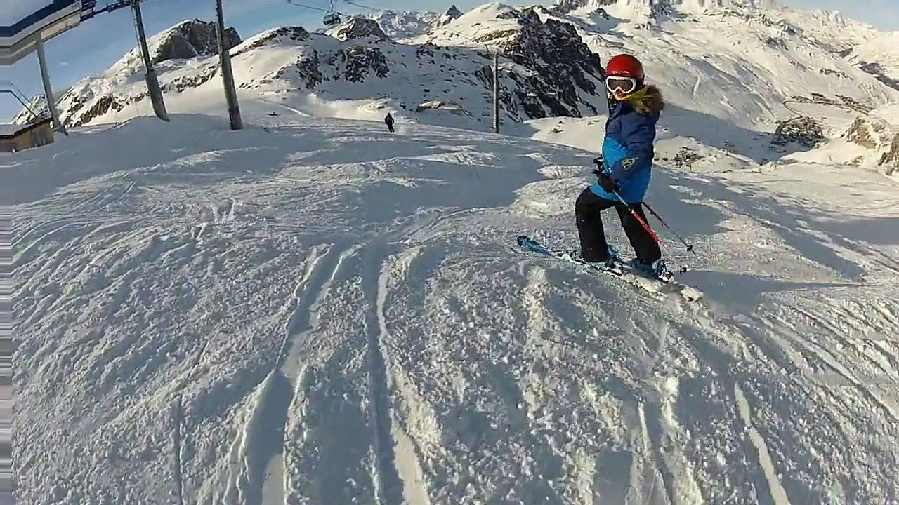 Tignes - Hors-piste sous le TS de Vanoise - Joris a la gopro