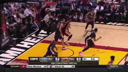 Justise Winslow's Sick Block - Pelicans vs Heat - December 25, 2015 - NBA 2015-16 Season