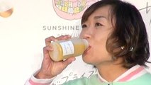 しずちゃん、健康ジュースを飲んで女子力UP宣言　『サガプライズ!×Sunshine Juice』イベント