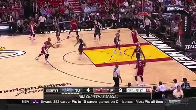 Dwyane Wade Spins & Scores - Pelicans vs Heat - December 25, 2015 - NBA 2015-16 Season