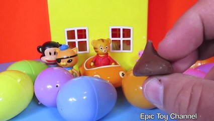 SURPRISE EGGS Peppa Pig Julius Jr [Nickelodeon] Kwazii from The Octonauts [Disney Junior] Parody