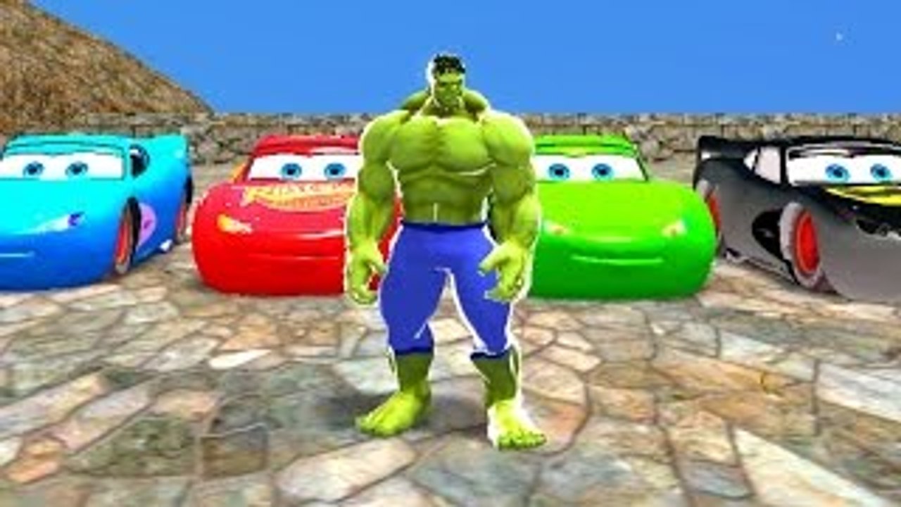 HULK Disney Lightning Cars Nursery Rhymes Party! The Farmer in the Dell w/ Custom Colors C