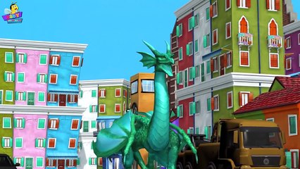 Dragons in the City | Dragon Finger Family Song | Finger Family Songs for Kids
