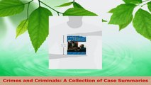 Read  Crimes and Criminals A Collection of Case Summaries EBooks Online