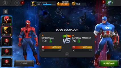 SPIDERMAN vs CAPITAN AMERICA | Marvel Batalla de Super héroes @maxtuningjuegos