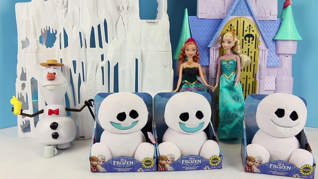 Snowgies Mini NEW Snowgies FROZEN FEVER Chatterback Snowmen Elsa Anna Olaf Toy Review Mini