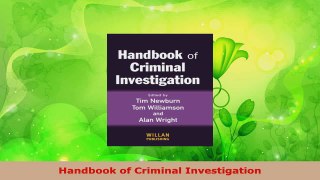 Read  Handbook of Criminal Investigation EBooks Online