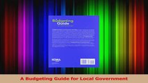 A Budgeting Guide for Local Government PDF
