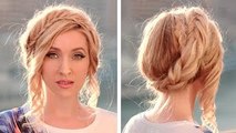 Halo/crown braid tutorial ❤ Milkmaid braids updo ❤ Hairstyle for long hair