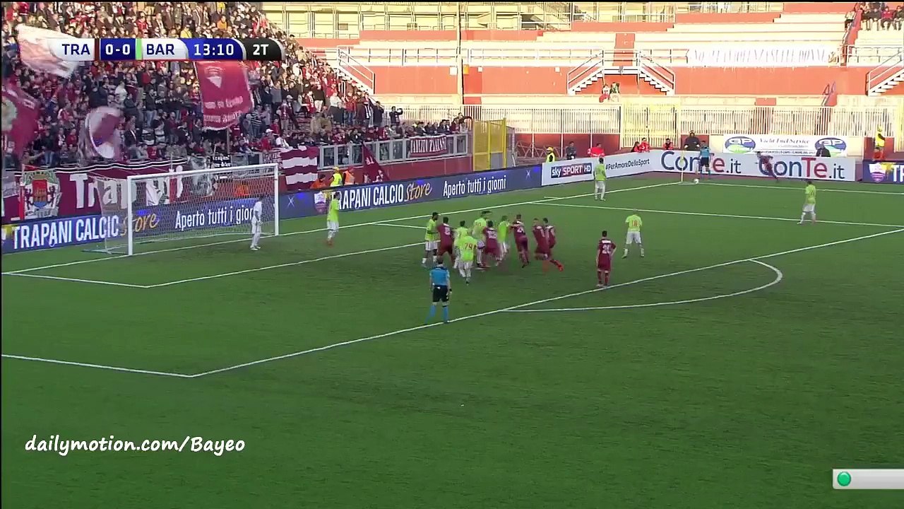 Fazio P. Goal HD - Trapani 1-0 Bari - 27-12-2015 Serie B
