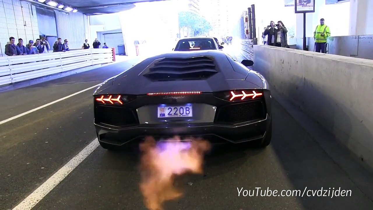Lamborghini Aventador SHOOT BIG FLAMES! + Loud Revs!