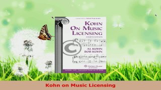 Read  Kohn on Music Licensing EBooks Online