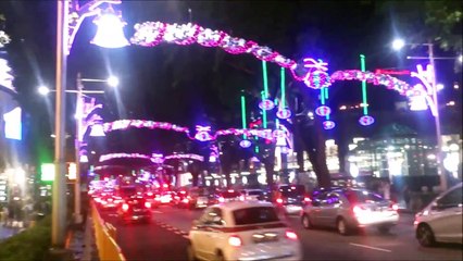 Christmas Tree lights video  Orchard Road Singapore Part