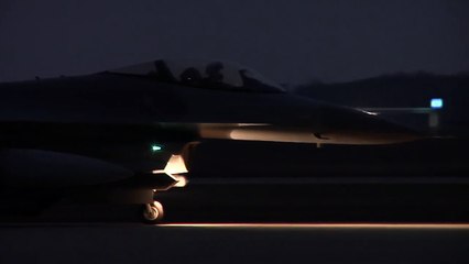 The Power of Afterburners at Night F-16 + A-10 Taking Off With Extreme Noise