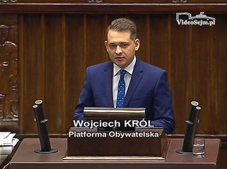 Poseł Wojciech Król - Wystąpienie z dnia 18 listopada 2015 roku.