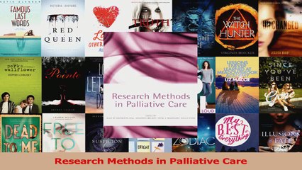 PDF Download  Research Methods in Palliative Care Read Online
