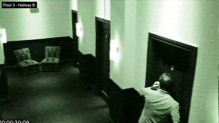 Ghost in Hotel on Halloween Caught of Security Camera 100% Real Found Video #12