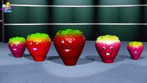 The Finger Family Strawberry Family 3D Nursery Rhyme | Strawberry Finger Family Songs