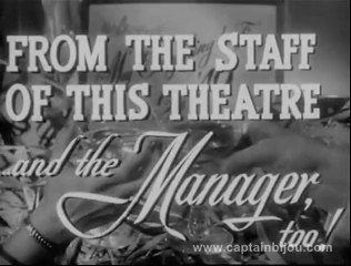 1949 HAPPY NEW YEAR MOVIE THEATRE PROMO WILL GEER