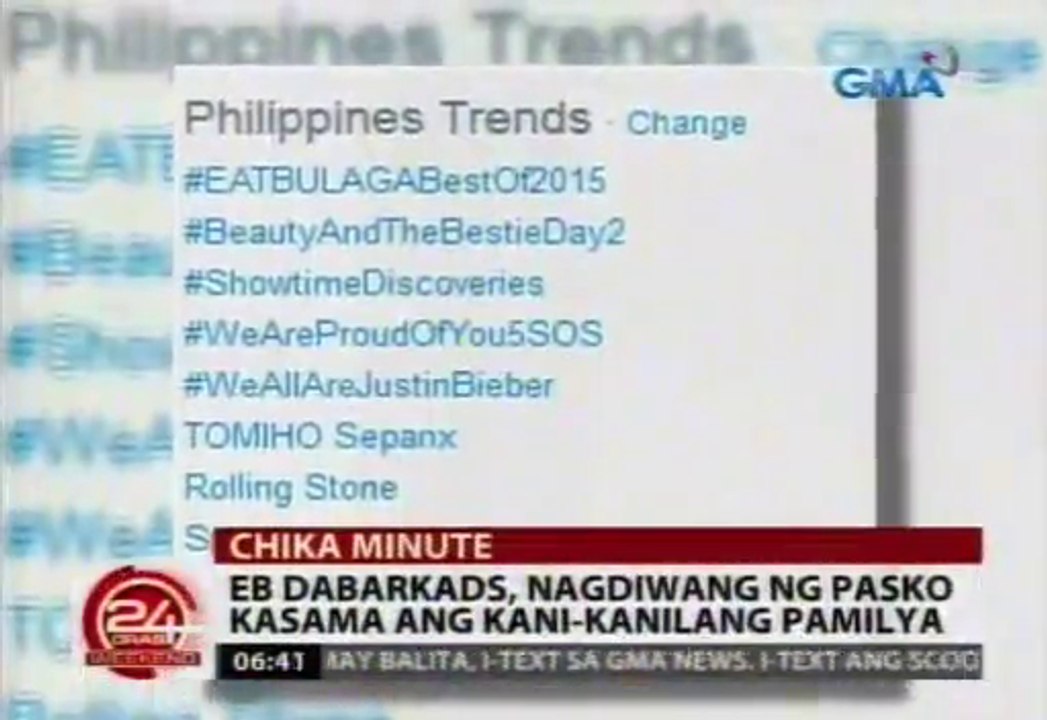 24 Oras Weekend December 26 2015