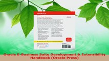 Read  Oracle EBusiness Suite Development  Extensibility Handbook Oracle Press Ebook Free