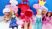 Peppa Pig Hairs Case Frozen Hair Style Set Baby Dolls Hairstyle La Peluquería de Peppa Pi