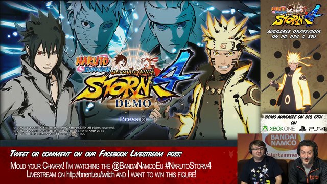 Naruto Shippuden Ultimate Ninja Storm 4 - PS4 XB1 PC - Dec. 10th Livestream