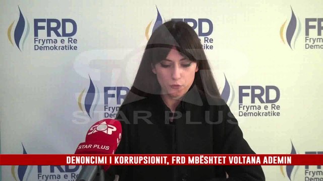 DENONCIMI I KORRUPSIONIT, FRD MBËSHTET VOLTANA ADEMIN