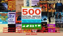PDF Download  500 Social Media Marketing Tips Essential Advice Hints and Strategy for Business Download Full Ebook