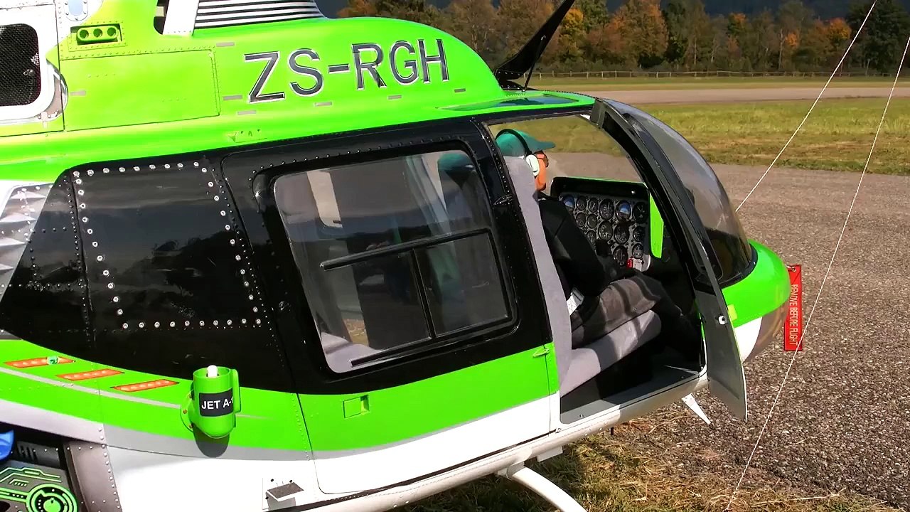 BELL 206 JETRANGER XXXL GIGANTIC RC SCALE TURBINE MODEL HELICOPTER / RC Airshow Hausen am