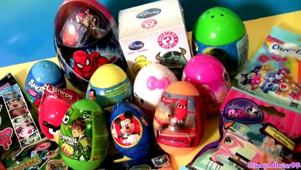Kinder Surprise Eggs! Superman Angry Birds Disney Planes CARS Hobbit Monster High Mickey H