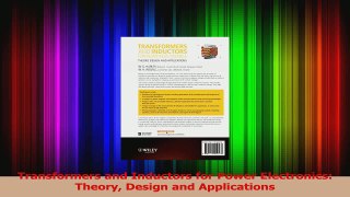 PDF Download  Transformers and Inductors for Power Electronics Theory Design and Applications Read Online
