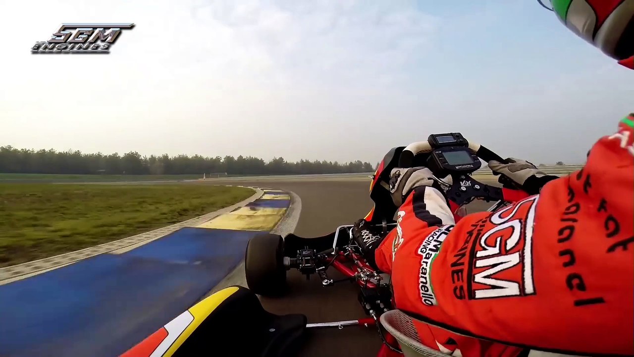 SGM - Andrea Spagni 173 km_h VELOCISSIMO su kart all' Autodromo Modena Marzaglia.