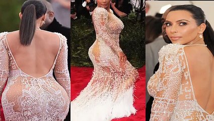 Kim Kardashian Hot Nakked Dress At MET Gala 2015