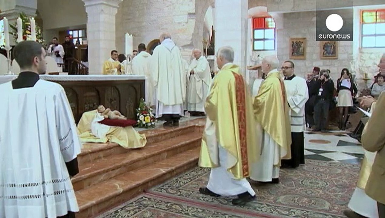 Angespannte lage in bethlehem zu weihnachten