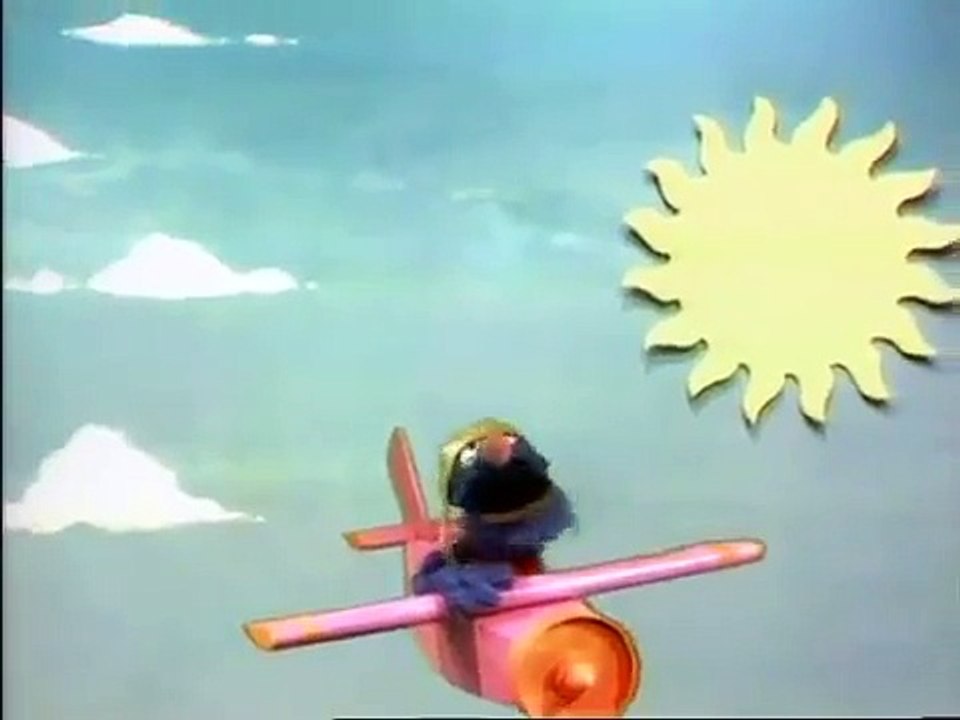 Classic Sesame Street Grover Flies an Airplane