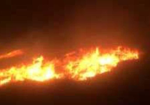 Wildfire Burns Out of Control Near Solimar Beach in California