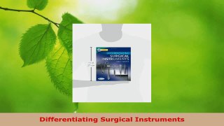 Read  Differentiating Surgical Instruments EBooks Online